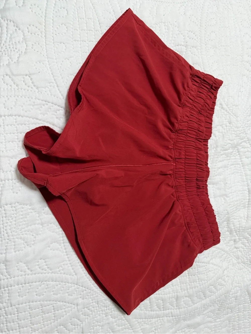 aerie Crimson Red Athletic Short with Elastic Waist